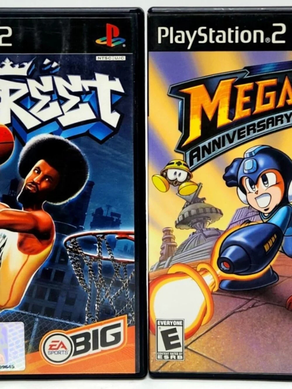 NBA Street PS2 & Mega Man Anniversary Collection PS2 CIB +Manuals -DAMAGED DISCS